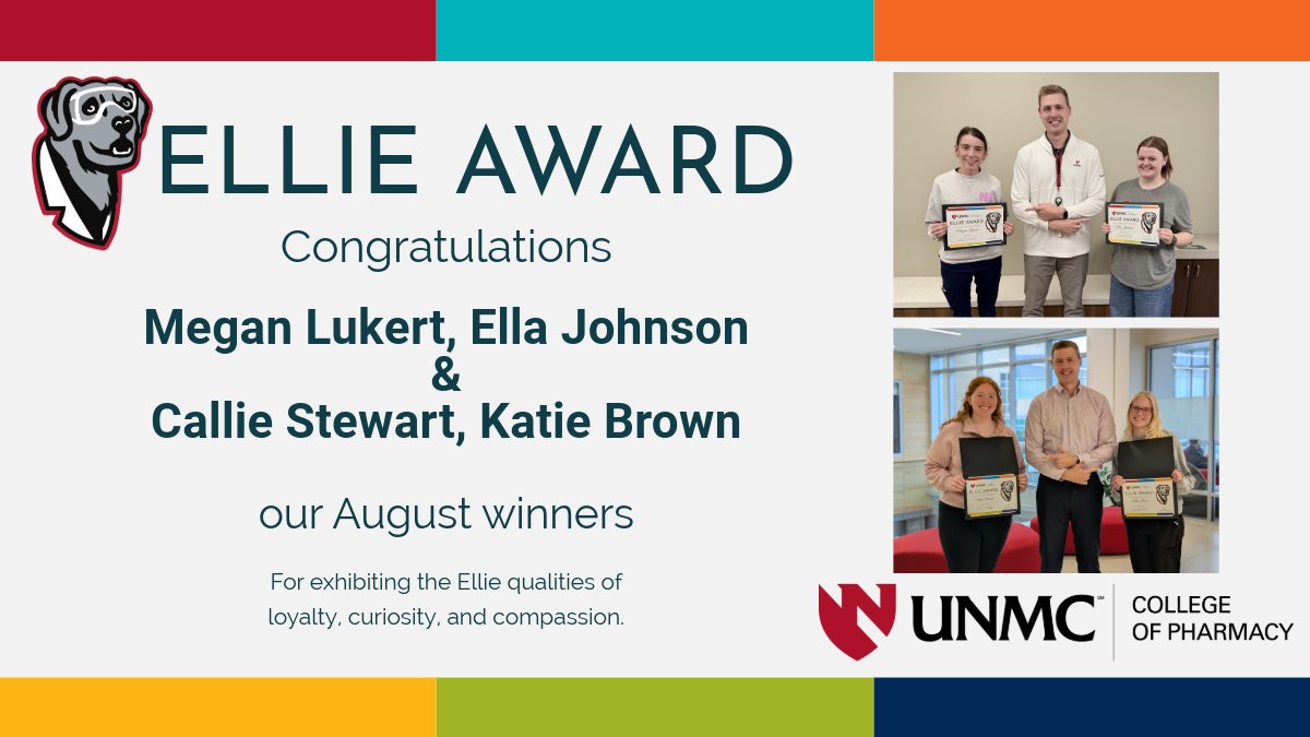 UnmcCop's tweet photo. Congratulations to our SPEAK Team Co-Chairs on receiving the Ellie Award!

Recognized for their compassion, creativity, and commitment to supporting fellow students, these leaders exemplify the spirit of Ellie every day. https://t.co/dY7GGmmIGU
