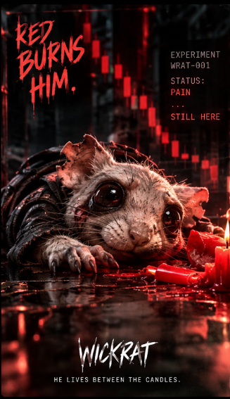 Wickratvc's tweet photo. 🚨 LAB UPDATE

Apparently green candles aren't the only ones in the terminal.

WRAT-001 just discovered red. 🔴🔥

Pain: temporary.
Chaos: permanent. 🐀

RED BURNS HIM.

#Wickrat #WRAT #CryptoMemes #Memecoin #Solana https://t.co/1qkMnerinT