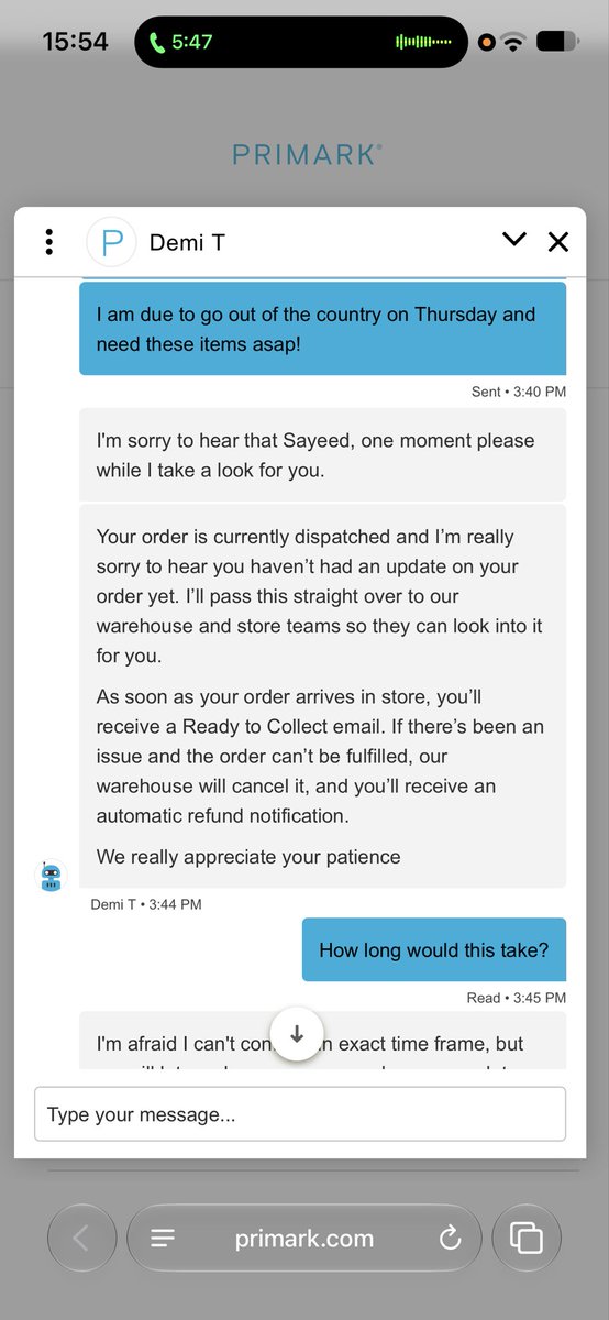 TherealIMSAYEED's tweet photo. @Primark really annoyed with the lack of care from you guys first you mess up my order and then you can’t give me a SLA! You’ve lost a loyal customer #badservice #primark #poorcustomerservice #poorcustomercare https://t.co/PM29GwPulr