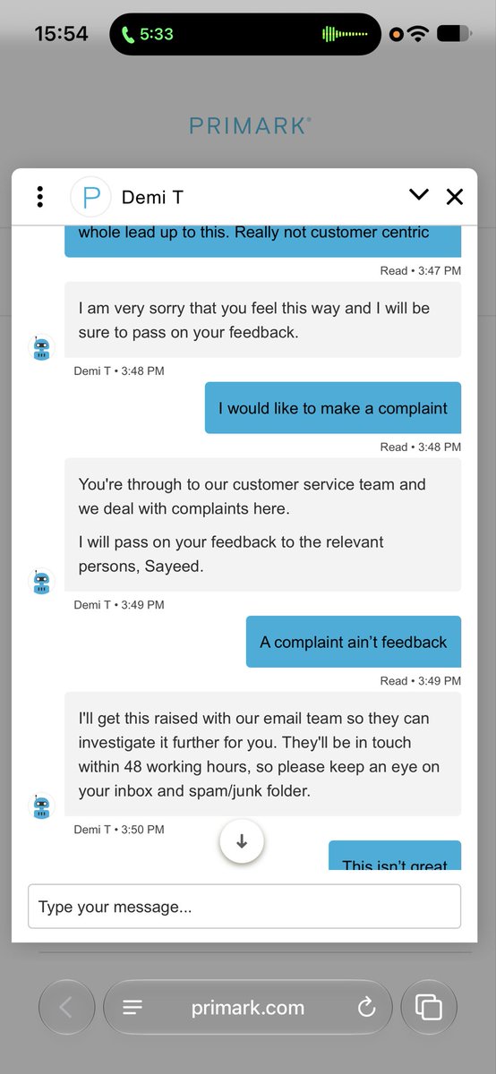 TherealIMSAYEED's tweet photo. @Primark really annoyed with the lack of care from you guys first you mess up my order and then you can’t give me a SLA! You’ve lost a loyal customer #badservice #primark #poorcustomerservice #poorcustomercare https://t.co/PM29GwPulr