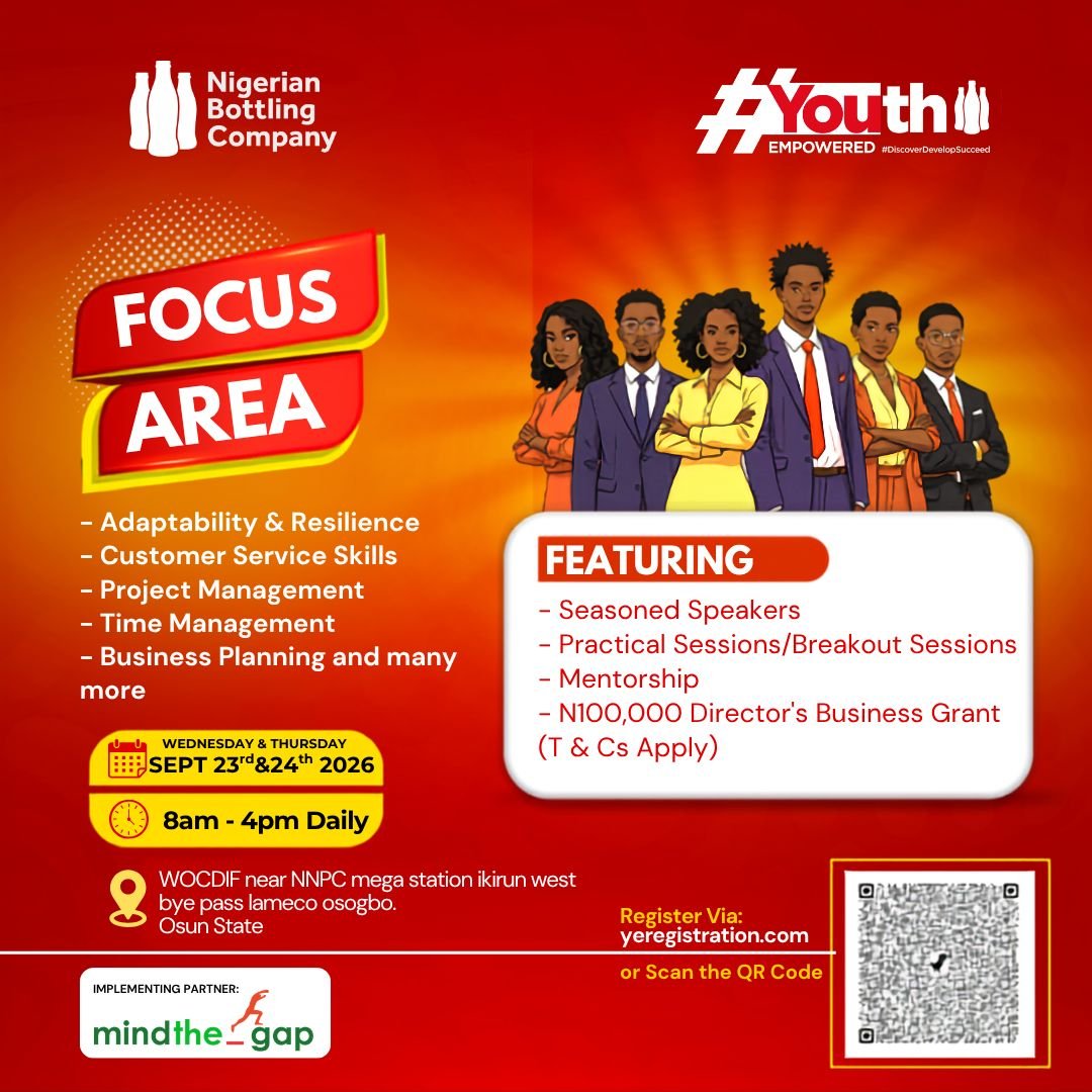 desmoy3199's tweet photo. Reconnecting back here after taking a break from social media!
I am currently at the @YouthEmpowerdNG program in Osogbo today, organized by Nigerian Bottling Company in partnership with @MindThe_GapNG. The program focuses on core practical skills like project management, https://t.co/Xhza1Uxz6w