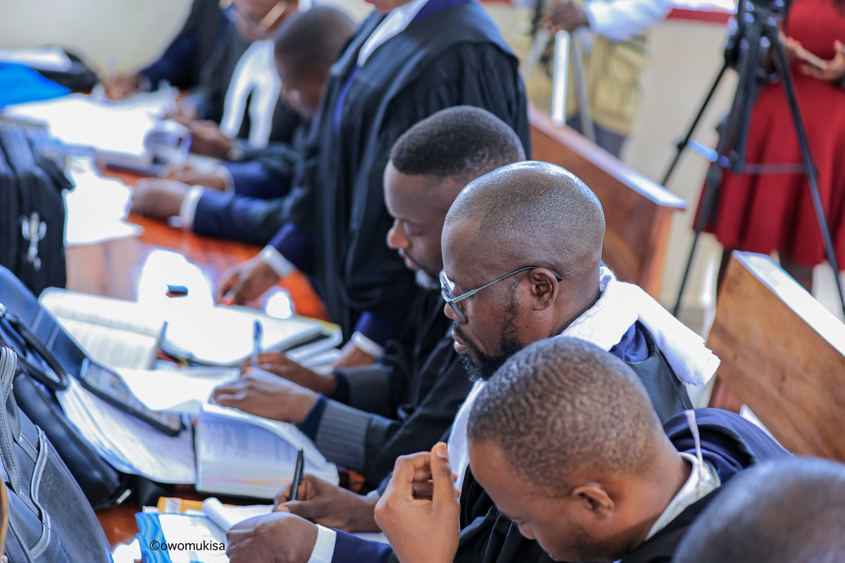 brucenahabwe1's tweet photo. PHOTOS: Hon. @GeorgeMusisi4 and his lawyers, alongside Hon. Nalukoola and Csl. Galisonga, appeared before the Wakiso High Court for the hearing of the election petition.

The NRM candidate, who came last in the 2026 election filed a petition against Hon George Musisi. https://t.co/MBeeIuPRIY