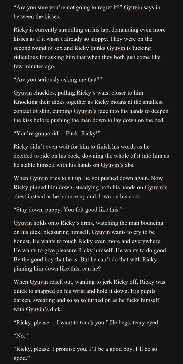 filmksy's tweet photo. 🔞 petplay(?) gyubrik drabble. i wrote this so quick before it left my mind so please excuse some typos. happy wednesday! https://t.co/f8NukLpWBd