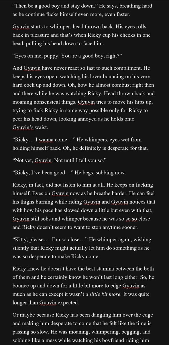 filmksy's tweet photo. 🔞 petplay(?) gyubrik drabble. i wrote this so quick before it left my mind so please excuse some typos. happy wednesday! https://t.co/f8NukLpWBd