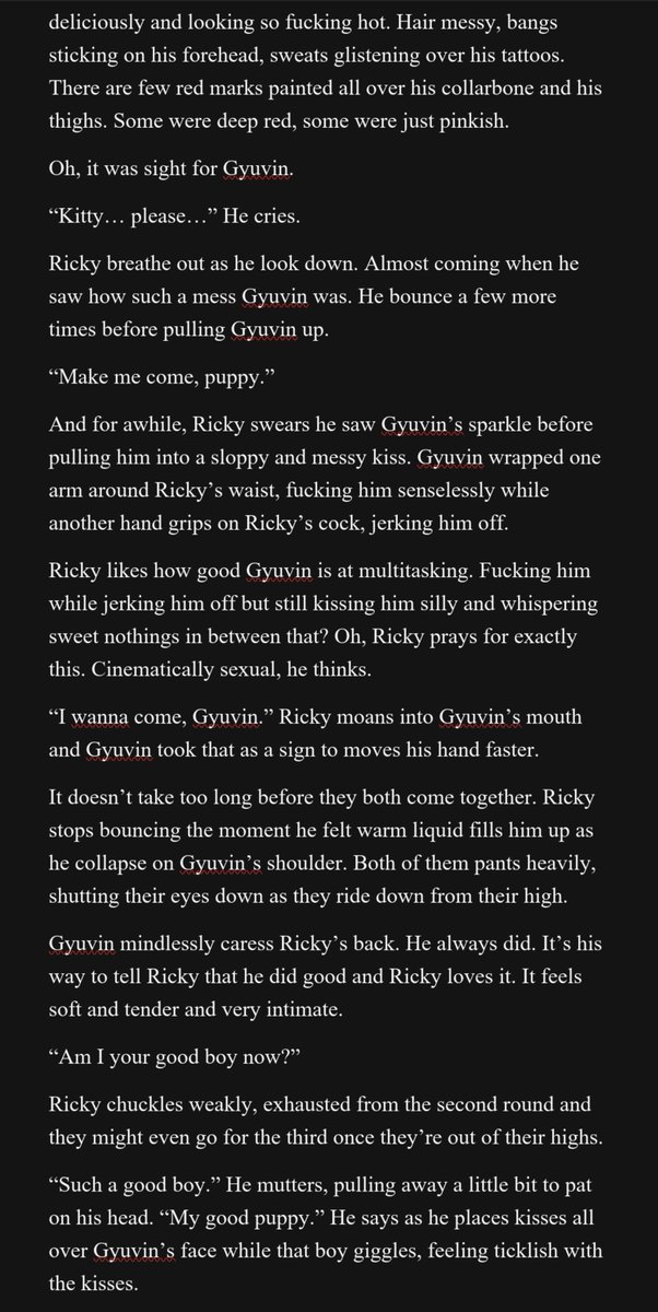 filmksy's tweet photo. 🔞 petplay(?) gyubrik drabble. i wrote this so quick before it left my mind so please excuse some typos. happy wednesday! https://t.co/f8NukLpWBd