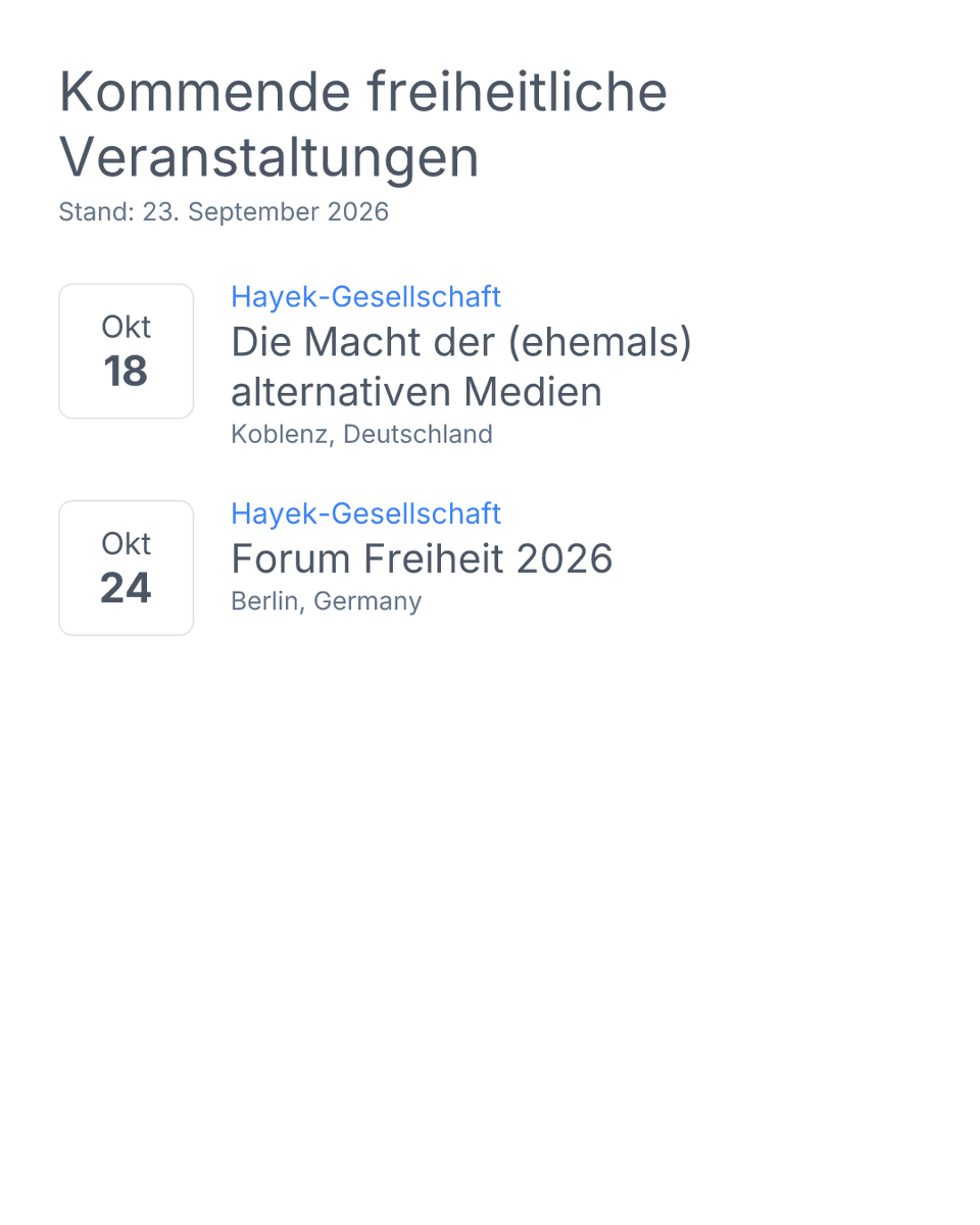 LibertisNet_DE's tweet photo. Mehr erfahren auf https://t.co/mt7c39yWrT
Fehlt eine Veranstaltung? Schreiben Sie uns an editorial@libertis.net https://t.co/Q8a1WtU5Aw