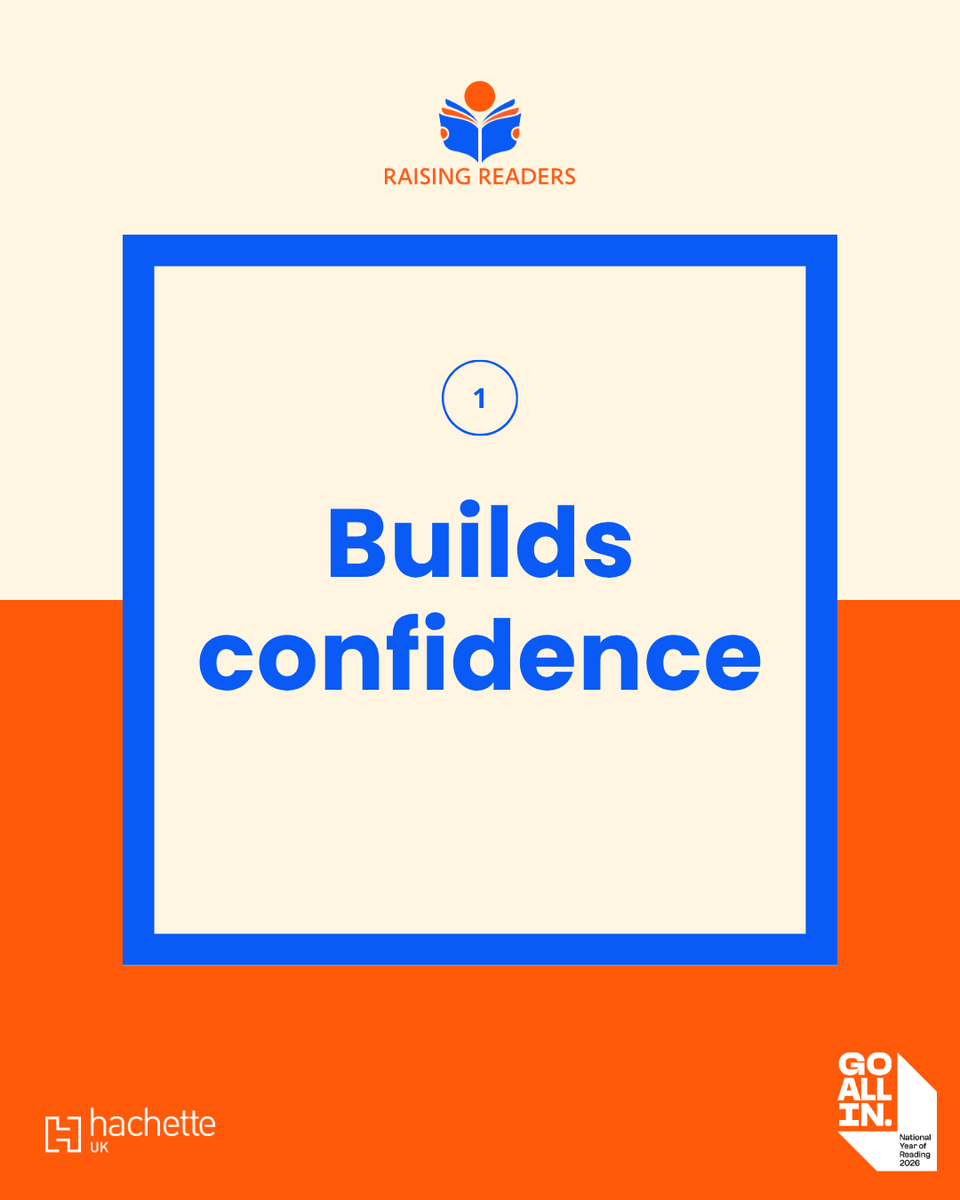 HachetteUK's tweet photo. Just 10 minutes of reading with a child a day can make a lasting impact. 

1: Builds confidence 
2: Sparks imagination 
3: Helps children feel understood 
4: Take the pledge 

#ReadingisGolden #RaisingReaders https://t.co/qElvKSHCnX