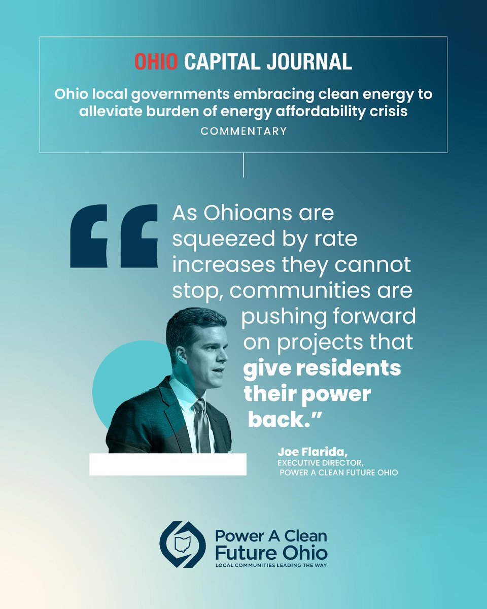 PoweraCleanOH's tweet photo. Energy prices keep rising, but local governments across Ohio are finding creative ways to help. Thanks to Dayton's Gem City Solar Project and similar efforts in Cincinnati, Cuyahoga County, Fairfield, and Lima, communities will see millions in savings. https://t.co/7171I8iiD3 https://t.co/QVErFWb1x7
