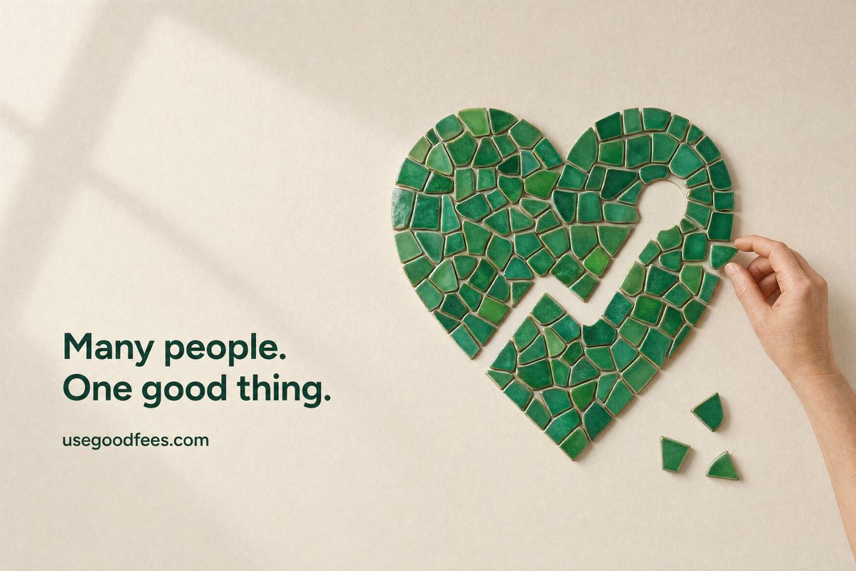 useGoodFees's tweet photo. Every little piece adds up. 💚

A community. A coin. A cause.

https://t.co/QbZ8lixPIA https://t.co/AJiLP4Yo1t