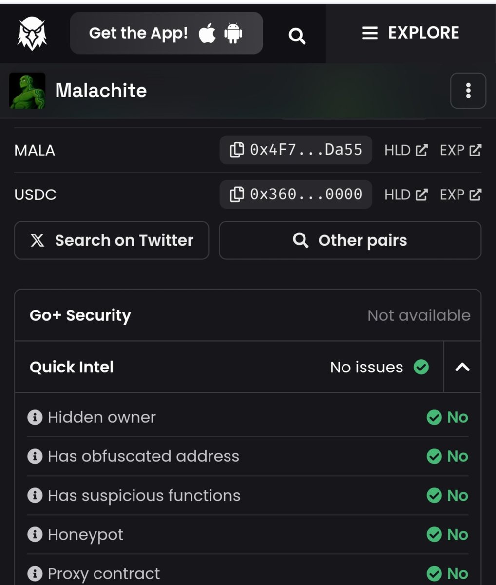 MalachiteonARC's tweet photo. ✅ WARNING RESOLVED

The DexScreener "mintable risk" warning has been rectified and removed, you can now check to confirm.

If it hasn’t updated on your side, clear your browser cache and refresh. 💚🔥

We’re keeping every promise and working nonstop. 
 
Time to moon, get ready everyone