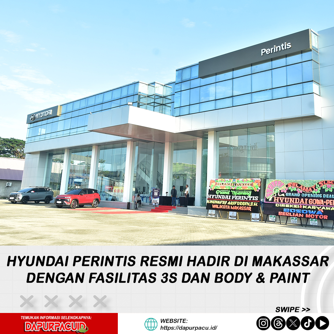 Dapurpacu_id's tweet photo. PT Hyundai Motors Indonesia (HMID) memperkuat jaringan layanannya melalui relokasi Hyundai Urip Sumoharjo ke Hyundai Perintis di kawasan Perintis Kemerdekaan.
#Hyundai #hyundaiindonesia #hyundaiperintis #hyundaimakassar #makassarhits #bodyandpaint #mobilhyundai #mobillistrik https://t.co/GM2dO9ZxjG