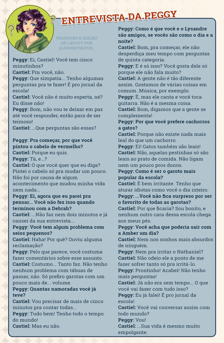 jessiethefox_'s tweet photo. 1. Entrevista com Castiel https://t.co/r1eQTOlq1L
