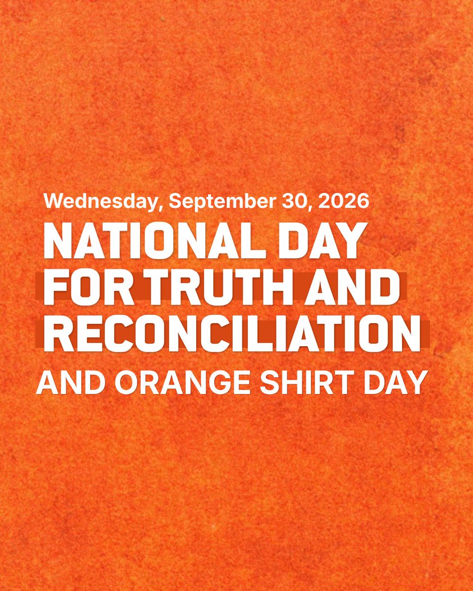 NiagaraFalls's tweet photo. On Wednesday, September 30, 2026, the City of Niagara Falls will hold a flag raising for the "Every Child Matters" flag and then lower it to half-staff to commemorate National Day for Truth and Reconciliation and Orange Shirt Day. 

🔶Attendants are encouraged to wear their orange shirts. 

Additional details, resources, and events can be found here: https://t.co/X2dUXdgH1d