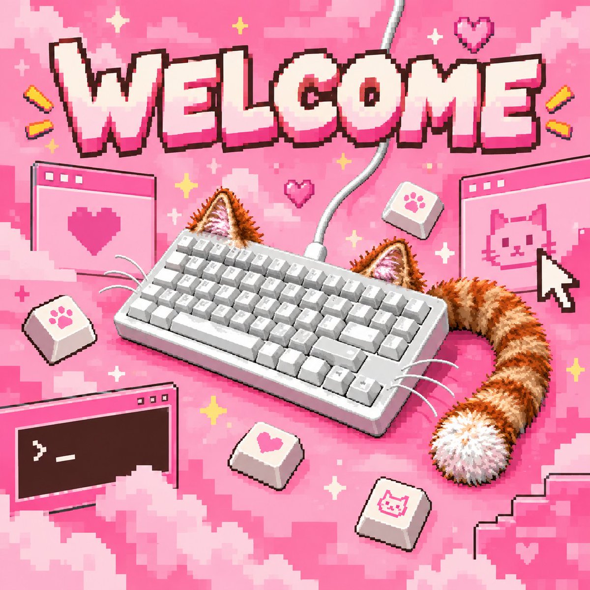 CATBOARD_DEV's tweet photo. Welcome to CATBOARD.
The keyboard spent way too long on the internet.
Now it purrs, types, and builds its own community.
TYPE. PURR. REPEAT.
#CATBOARD #CATBRD #Memecoin #Crypto #Web3 #MemeCoin #Solana https://t.co/GfI3DsVqps