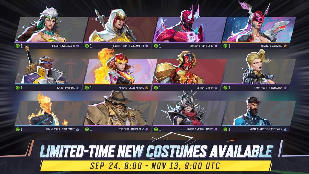 RivalsLeaks's tweet photo. NEW SKINS BEING ADDED TO THE COIN EXCHANGE
#MarvelRivals https://t.co/dOwCel0bcp