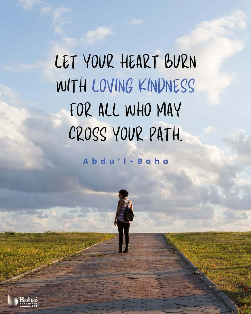 Bahai_Teachings's tweet photo. Do not be content with showing friendship in words alone, let your heart burn with loving kindness for all who may cross your path... let your manner be sympathetic. Let it be seen that you are filled with universal love.- Abdu’l-Baha
#Bahai #Kindness #Friendship #UniversalLove https://t.co/jY6FADST93
