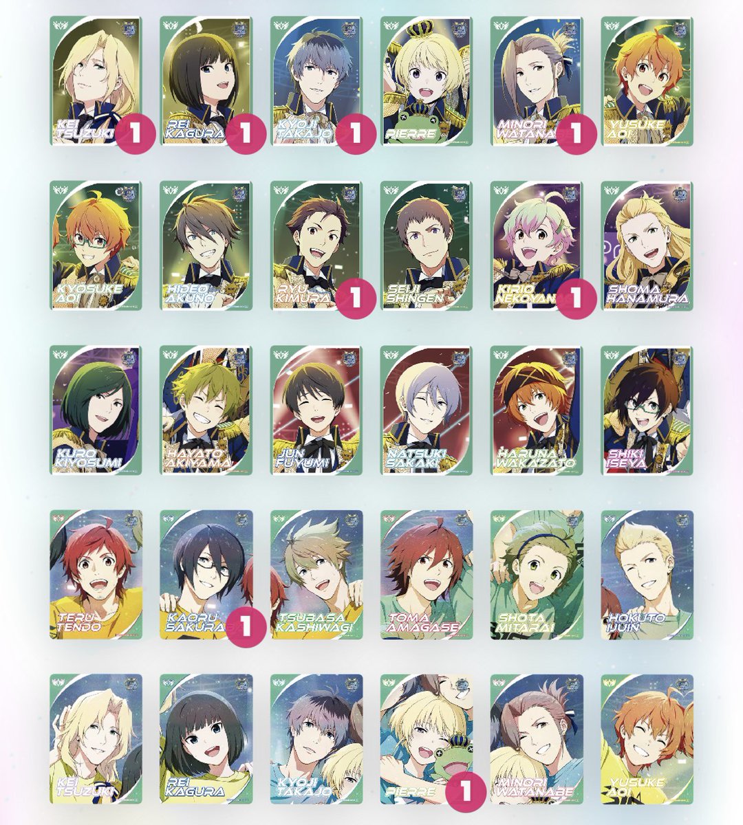 Reremon033's tweet photo. 【交換】SideM カードフォリオ

譲:画像の通り

求:同弾タケル、想楽、百々人、前弾隼人（同数ならN.Rどちらでも可能です）
上ツリーSR→NかR2枚も可。

郵送でのお取引き希望。一点からでも可能ですが、まとめてが優先になります。
検索からでもお気軽にお声がけください！
（上ツリーとまとめて可） https://t.co/TjnrduQo6l
