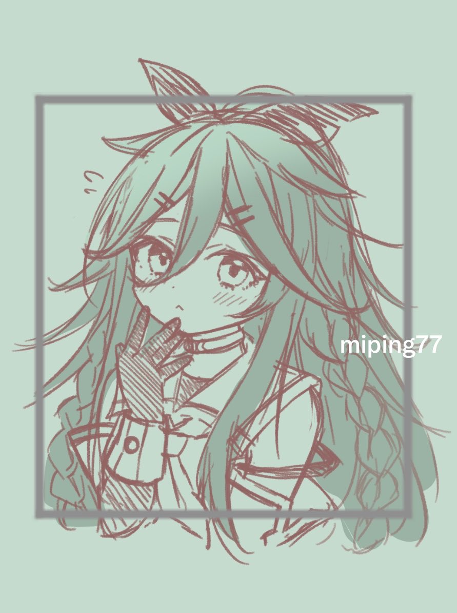 miping77's tweet photo. 山風ちゃんwip https://t.co/l1rEK1aKG7
