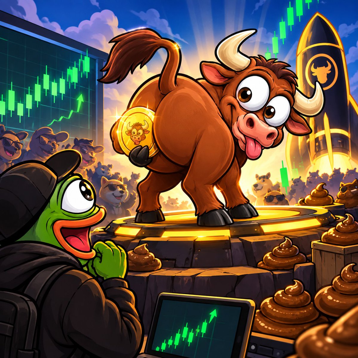 BSHIT2026's tweet photo. You asked for a meme coin 👀

We might have something for you…

It’s literally called $BSHIT 💩🐂

Not launched yet. Just getting started. https://t.co/bnmnzUnRkM