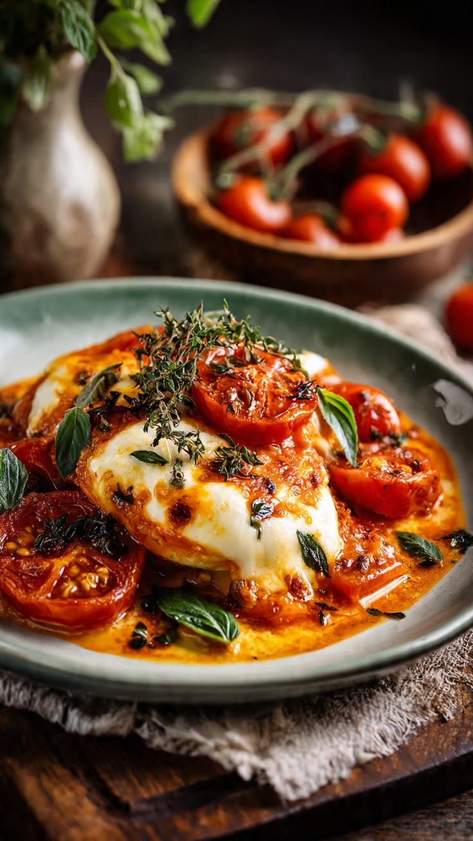 sankenji7351's tweet photo. Juicy roasted tomatoes, creamy cheese, fresh basil, and aromatic herbs — simple ingredients, unforgettable flavor. ❤️
Would you try this for dinner? 😋👇
#Foodie #FoodPhotography #ItalianFood #TomatoLovers https://t.co/c8ddpi8lIx
