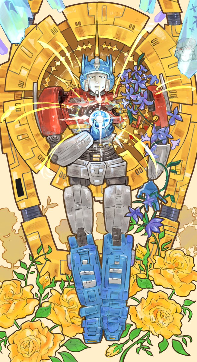 LinYummi's tweet photo. Same goal, different ideals.
Drawn together, torn apart.
Betrayed. Reborn. Stronger.
But the smile slowly faded.
Hyacinth for rebirth.
Yellow rose for betrayal.
It fits him too well.😭#orionpax #optimusprime #Transformer #tf #tfo
#tfone #D16 #transformerone https://t.co/5ak57Ln6ZU