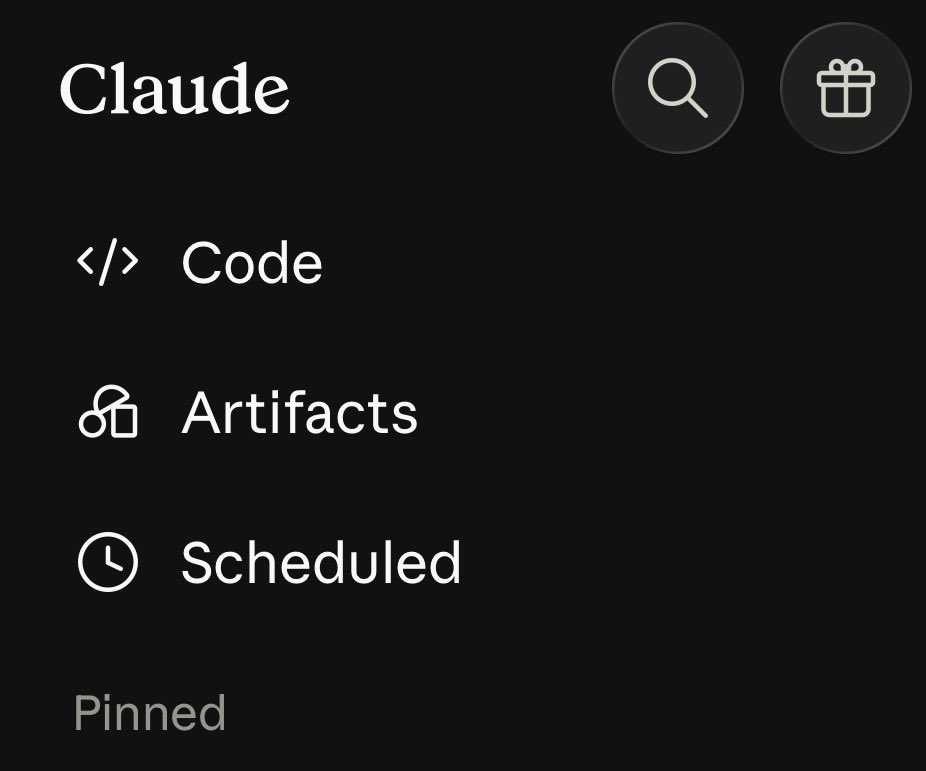 humbis's tweet photo. @ClaudeDevs Is it me or Projects got hidden on iOS? https://t.co/tiOTHNmC4s
