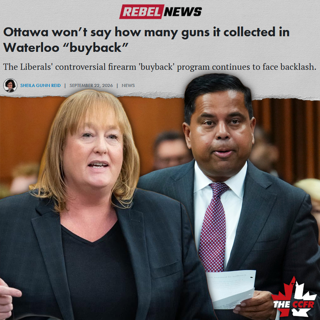 CCFR_CCDAF's tweet photo. #NEW “The federal government has refused to disclose how many prohibited firearms were actually surrendered during its gun “buyback” operation in Waterloo Region, offering only a collection target instead of a completed count.” https://t.co/9FfJqCnLpv https://t.co/qzLF7Da08b