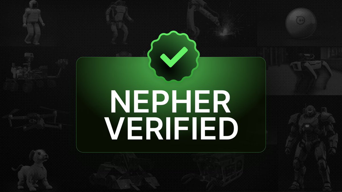 nepher_robotics's tweet photo. We’re pleased to announce that Nepher Verified is now officially available as a selectable certification type on a major robotics product-listing platform.

It now appears alongside options such as CE, UL, ISO, TÜV, FCC, and FDA.

Manufacturers can now attach Nepher Verified to their product listings as independent simulation proof for their robot hardware and policies.

This is a major step forward for Nepher in building trust across robotics.