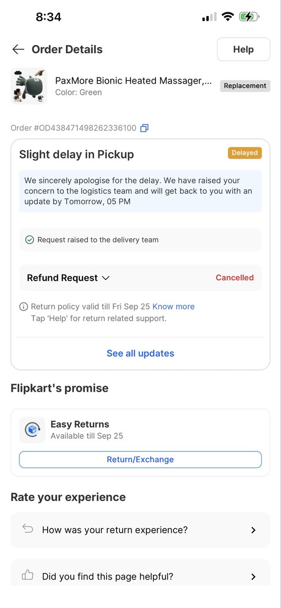 ambujkoshi's tweet photo. @Flipkart @flipkartsupport I'm not able to raise return request or contact customer support. Please process the return request for it. 
The chat window is bugged. I have tried multiple times. https://t.co/rvlgJOER6f
