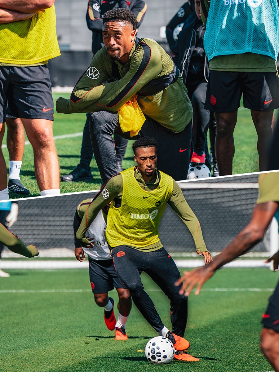 Daniel Jebbison in training with Canada.