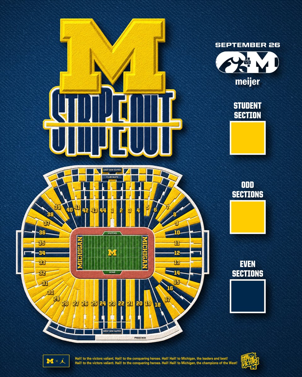 UMichFootball's tweet photo. 🟡🔵 SATURDAY 🟡🔵

What to Wear ⤵ https://t.co/4MfFivXBO9