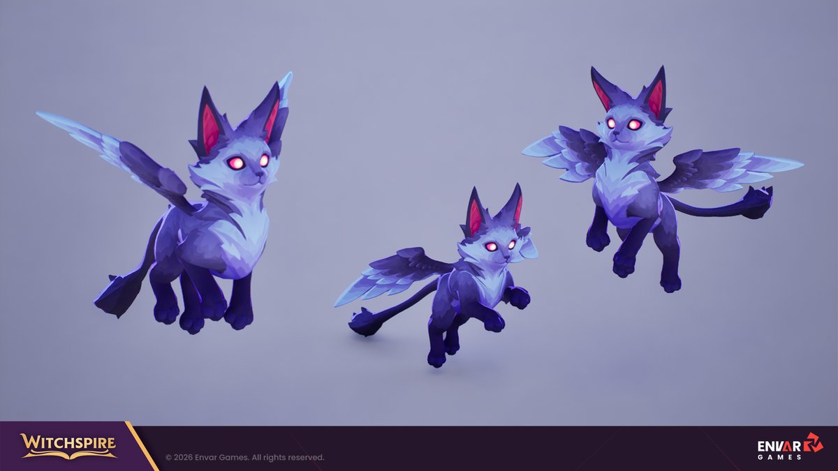 EnvarStudio's tweet photo. From fluffy companion to deadly foe, 3D creature design can be one of the hardest briefs in game art.

For Witchspire, we brought that pipeline in-house: from concept to sculpting to texturing.

See more work on ArtStation: https://t.co/vS04xTBby6 https://t.co/ZHLxj1oYYx