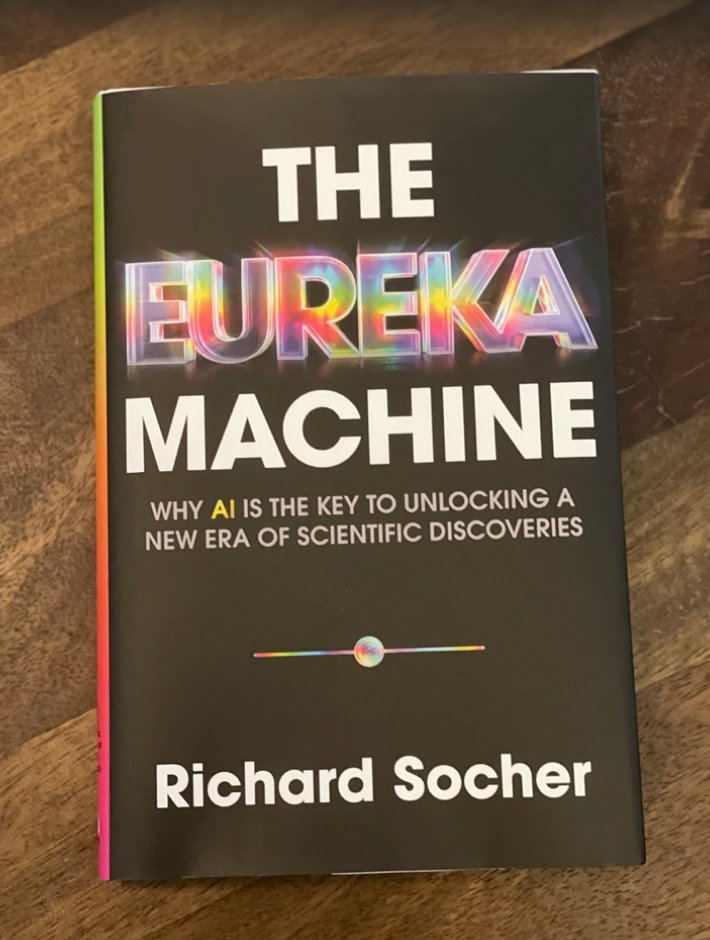 Alec_Coughlin's tweet photo. Trying to understand where we are and where we're headed with AI, for real? 

Reading a book by a deeply technical AI researcher who is a proven operator and prolific investor in the space is a can't go wrong choice.

I don't know about you but I'm always looking to those with a track record of inventing and pulling the future forward to understand where we are and where we're headed.

"The Eureka Machine" by @RichardSocher 👇👇👇