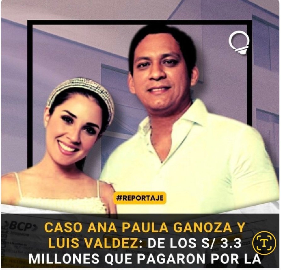 RoyAlta_Peru's tweet photo. Y a todos esto. ¿Alguien sabe como va el caso de Ana Paula Ganoza, esposa de Luis Valdez que con un sueldo de 4.000 soles compró una casa de más de 3 millones??

¿Aló @FiscaliaPeru como va el caso O ya fue archivado?? https://t.co/sVXfaOKjyM