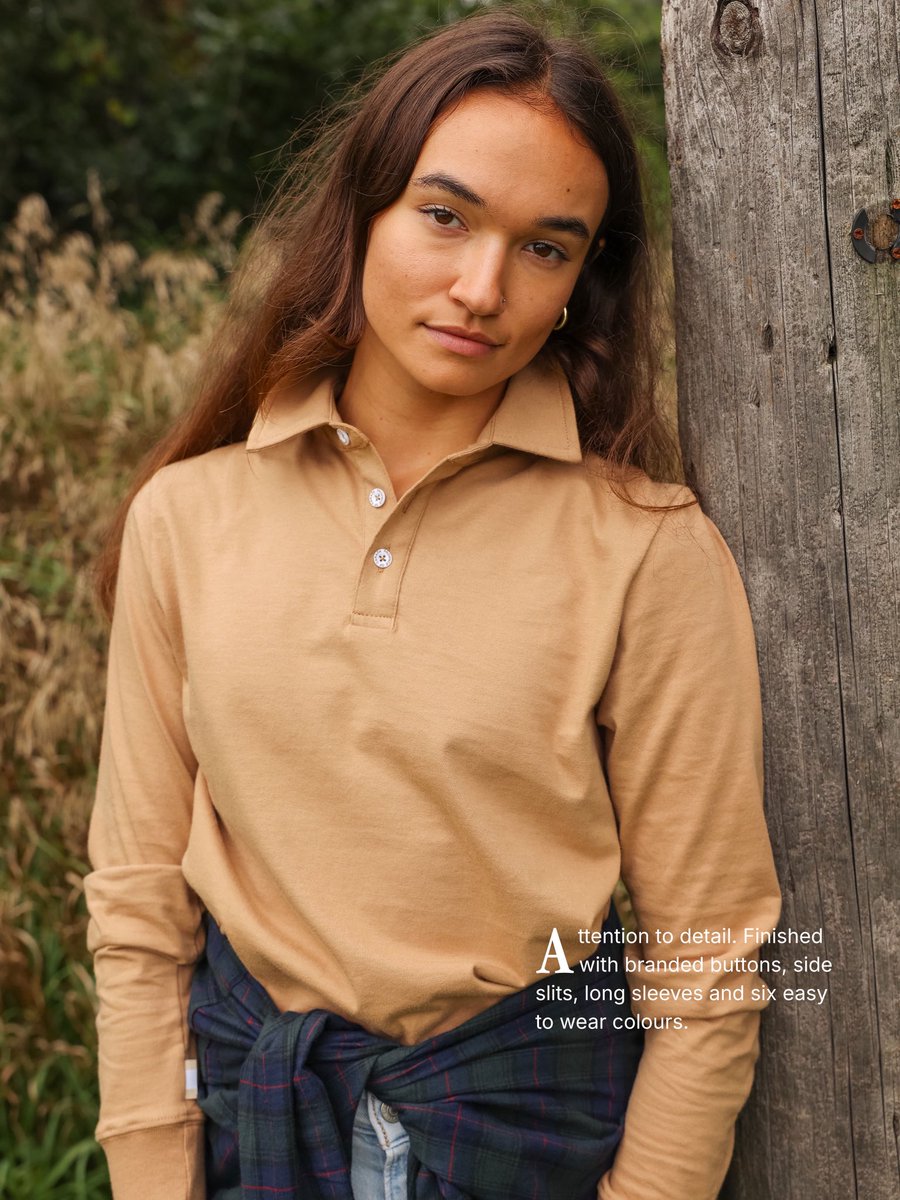 ProvinceCanada's tweet photo. 🌾New: Long Sleeve Polo Shirts. Inspired by vintage cotton polos that only improve with age, our made in Canada, 100% cotton version is easygoing from day one and somehow gets even better after a few trips through the wash. https://t.co/AghLpTTCV0 https://t.co/YHutndsbqw
