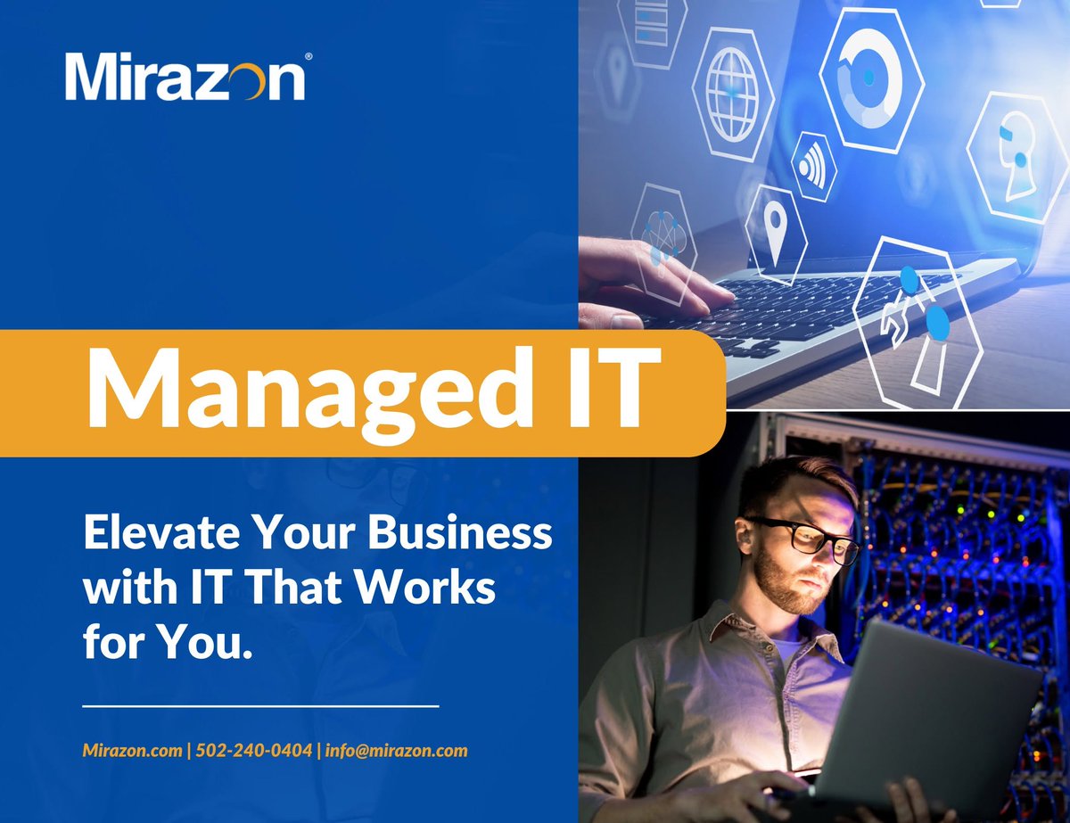 Mirazon's tweet photo. @Mirazon’s managed #IT services take the stress out of #technology by keeping your systems running smoothly, securely, and efficiently. 

Ready to make IT work for your business? Contact Mirazon today.
➡️ https://t.co/cObKqa2Q85 https://t.co/2pom6AUR6d