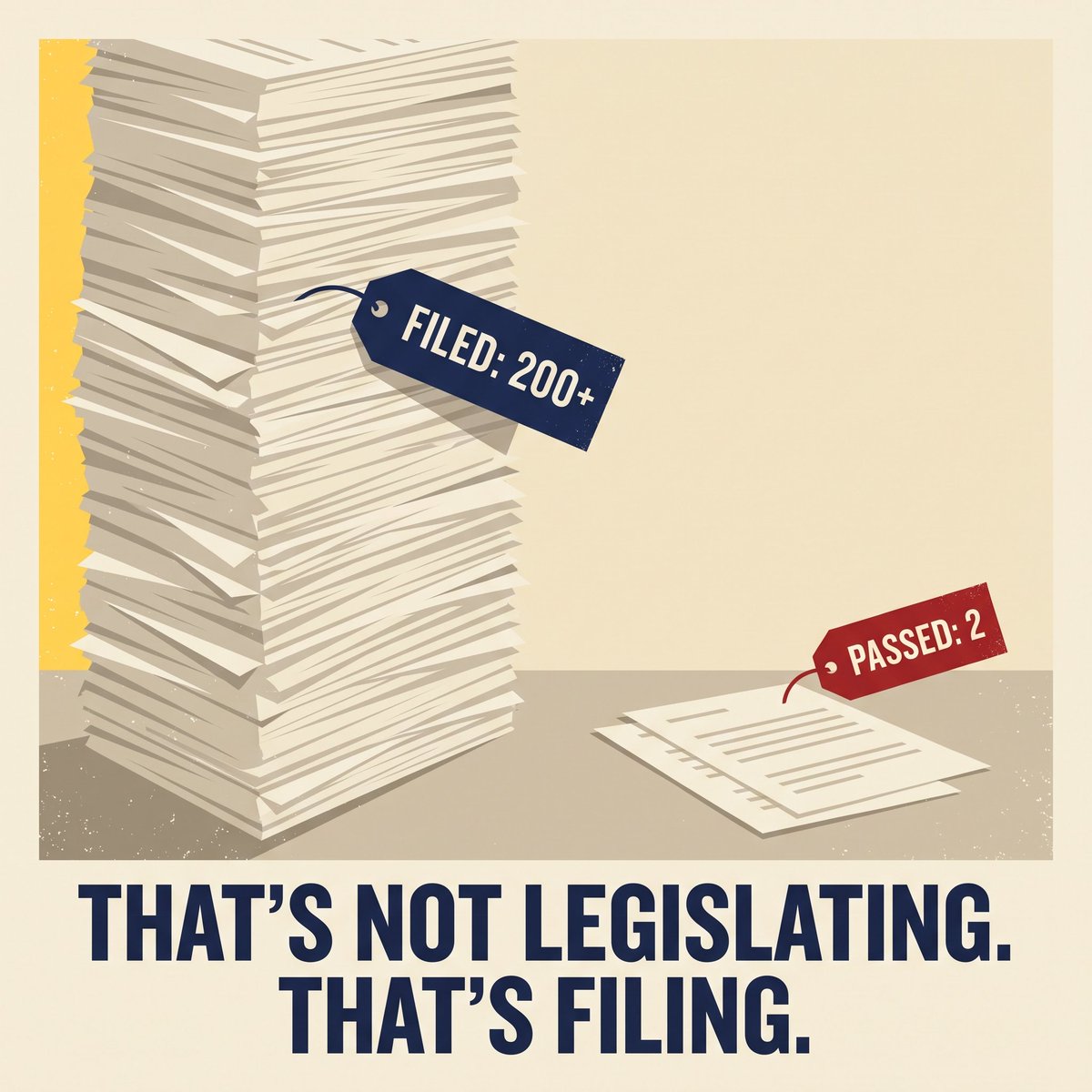 VoteFrese's tweet photo. Washington is the only place where you can put in 35 years, produce a post office, and get a raise. Mark DeSaulnier has been in elected office for 35 years. Nearly 12 in Congress. More than 200 bills. Two public laws: a post office name and a park boundary. Not one of his bills has made it out of committee since January 2023. That is not a record. That is a career. That's not legislating. That's filing. In business, 12 years and a post office gets you fired. I'm running to clean up Congress, and I'm starting with my own congressman. 8-year term limits. Ban members of Congress from trading stocks. No budget, no pay. Close the revolving door. He needs to go. Every career politician needs to go, in both parties. For him it's about the income. For me it's about the outcome. So put a number on it for me: how many more years, and how many more post offices, before it's somebody else's turn?