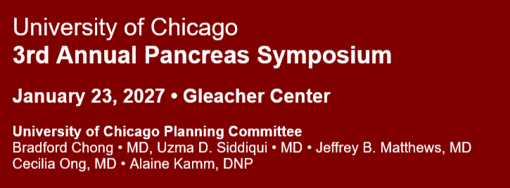 UChicagoCME's tweet photo. Registration is open! Join nationally recognized experts on January 23, 2027, in Chicago for cutting-edge updates and interactive case discussions on the latest in pancreatic disease.

Register today! https://t.co/3AvWLwBIak
#pancsm #GITwitter #CME https://t.co/cbJ4IBPGwZ
