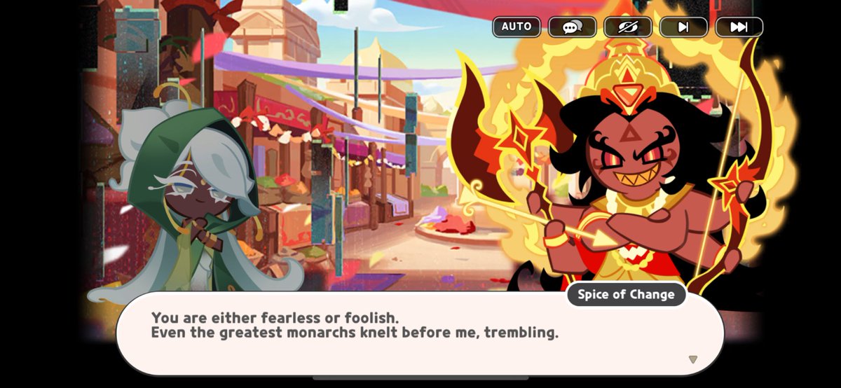 _Cookie_Cutter's tweet photo. / CRK Spoilers

I like that Spice would casually walk amongst the populace before and after he met Mogra. And him actually BUYING something like flowers directly from the people…I wonder if he heard her influence for that, that gentle chiding and teasing he longed to hear again. https://t.co/gvUQUUKl0y