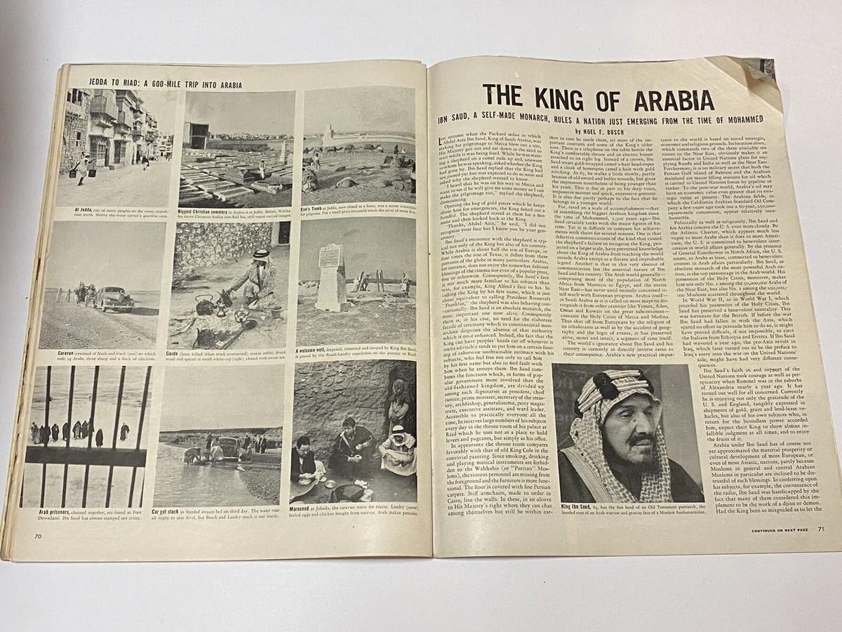 majed_i's tweet photo. عام 1943 كانت الحرب العالمية الثانية مشتعلة والعالم يعاد تشكيله..

وفي ذلك الوقت أرسلت مجلة "LIFE" الأمريكية صحفيا ومصورا إلى السعودية في رحلة نادرة جدا. قطعا الطريق من جدة إلى الرياض وقابلا الملك عبدالعزيز ثلاث مرات ثم خرج العدد بعنوان كبير:

"LIFE تزور الجزيرة العربية"

وخصصت المجلة نحو 20 صفحة للسعودية وصورا لم ير القارئ الأمريكي مثلها من قبل. 

لم يأتيا فقط لمقابلة ملك..

كانا يحاولان فهم دولة عمرها أحد عشر عاما فقط وإلى أين تتجه.

في الرياض صورا قصر المربع وشوارع العاصمة وحياة الناس. 
وكتب التقرير عن دخول السيارات والراديو إلى مجتمع كانت المسافات فيه هائلة والطرق محدودة.

ثم ذهبا إلى الخرج وشاهدا مشروعا لاستصلاح الأرض والزراعة ومصادر المياه.

ومن هناك وصلا إلى الظهران..

إلى المكان الذي بدأت فيه صناعة ستغير مستقبل البلاد كله.

صور المصور "بئر الدمام رقم 7" وتحدثت LIFE عن نشاط شركة CASOC التي أصبحت لاحقا أرامكو وعن مهندسيها الذين كانوا يساعدون في حفر آبار المياه ومشروع الزراعة في الخرج وإصلاح سيارات الحكومة. 

المثير وأنت تقرأ التقرير اليوم أنك تعرف النهاية التي لم يكن الصحفي يعرفها.

هو كان يشاهد البدايات..

بئر نفط.

مشروع زراعة.

سيارات دولة.

عاصمة طينية تتوسع.

وعلى رأس كل ذلك رجل أمضى عقودا يوحد بلدا شاسعا ثم بدأ ينظر إلى ما بعد التوحيد.

ولهذا لم يكن الحديث مع الملك عبدالعزيز عن الداخل وحده.

سأله مراسل LIFE عن وحدة العرب.

وكان جواب الملك أنه يؤمن بإمكان اجتماع العرب بعد انتهاء الحرب العالمية الثانية.
 كانت المنطقة وقتها موزعة بين نفوذ استعماري وحدود ودول حديثة التكوين، ومع ذلك كان يتحدث عن مستقبل عربي أبعد من حدود مملكته. 

وسأله أيضا عن فلسطين.

وكان ذلك عام 1943..

أي قبل قيام إسرائيل بخمس سنوات.

أراد الملك أن يصل موقفه إلى الشعب الأمريكي مباشرة. 
رفض أن يكون حل اضطهاد اليهود في أوروبا على حساب العرب في فلسطين وفي الوقت نفسه فرق بين المشروع الصهيوني وبين اليهود الموجودين فيها ودعا إلى صيانة حقوقهم وأمنهم. 

كان موقفا قويا لدرجة أن الحوار لم ينته في الرياض.

بعد نشره تحول إلى نقاش داخل الولايات المتحدة ورد عليه الزعيم الصهيوني الأمريكي ستيفن وايز في LIFE نفسها بعد أسابيع. 

لكن أكثر ما يعجبني في هذا العدد ليس موقفا واحدا ولا صورة واحدة.

أنك تقلب صفحاته اليوم بعد أكثر من 80 عاما وترى السعودية وهي في أول الطريق..

وترى في الوقت نفسه بعض الأشياء التي ستصبح لاحقا عنوان قصتها:

توحيد الداخل.. بناء الدولة.. الزراعة.. النفط.. الحضور الدولي.. وفكرة أن المملكة ليست جزيرة معزولة عما يحدث حولها.

ولهذا ربما تكون هذه الصفحات مناسبة جدا لليوم الوطني.

لأننا نعرف السعودية اليوم بعد كل ما وصلت إليه..

أما LIFE عام 1943 فقد التقطتها وهي ما زالت تبدأ.

83 عاما بين هذه الصفحات واليوم.. والمسافة بينهما اسمها السعودية