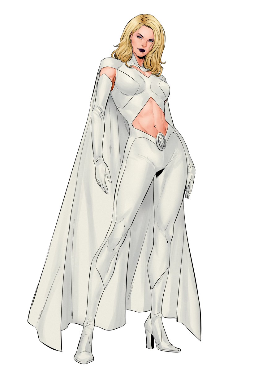 Filipe_sca's tweet photo. Our White Queen has arrived! I also changed Wolverine's suit to brown and tan. 

Who else is missing from the team?

#marvel #xmen #emmafrost #whitequeen #fanart #artwork #digitalart #redesign #clipstudiopaint #art #digitalartist #comics https://t.co/gZAbSaLNHN