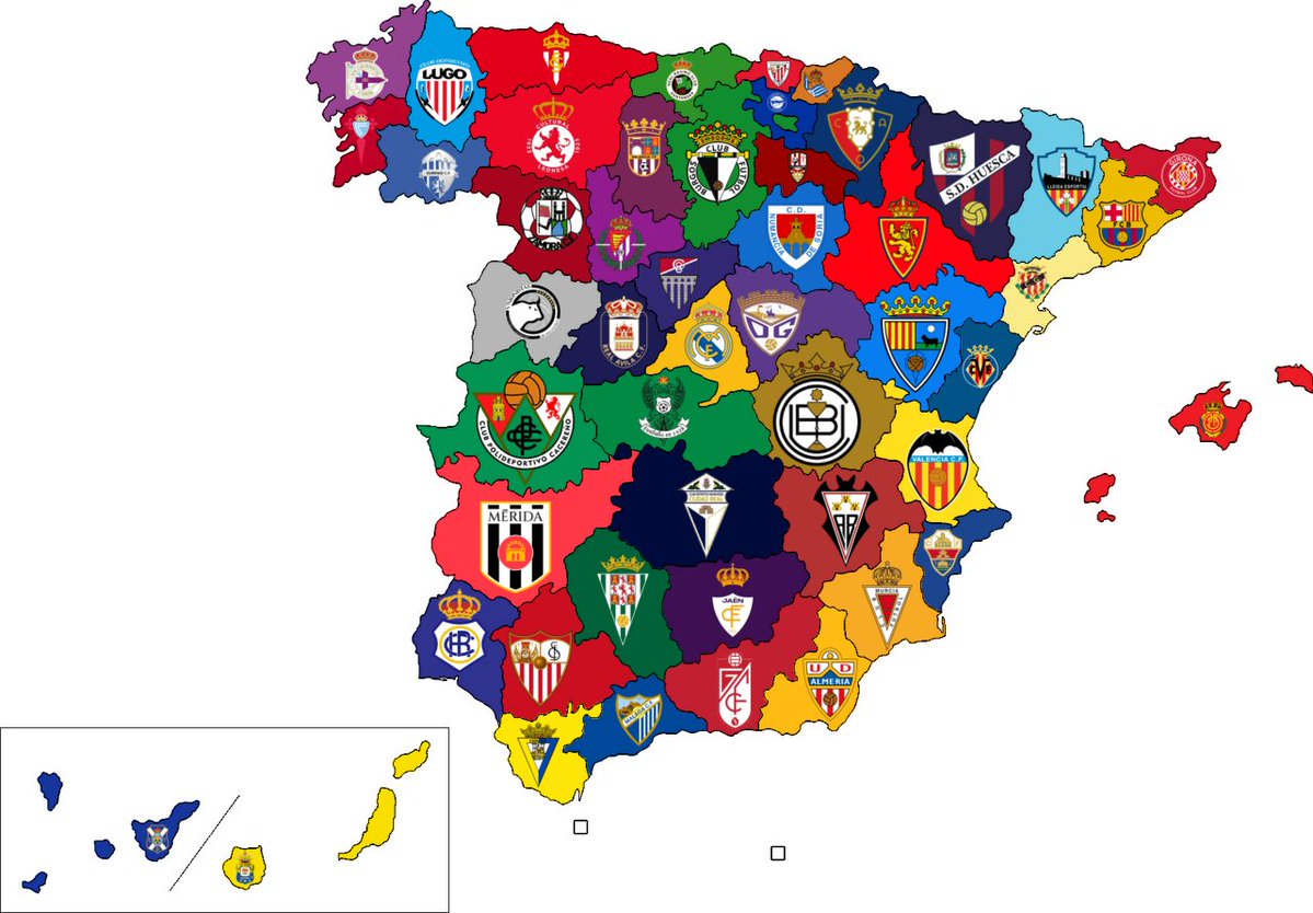 malta_ball's tweet photo. Biggest team in each Spanish province 🇪🇸 https://t.co/96rgqKsG4Z