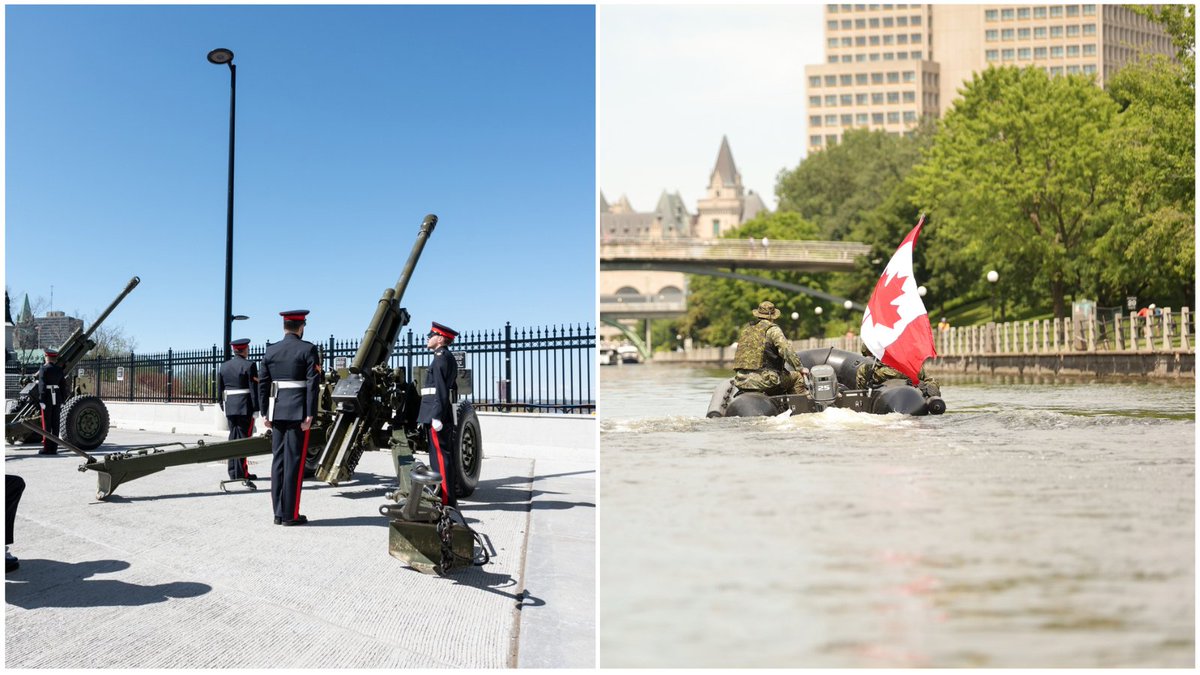 ottawaville's tweet photo. Attention #OttVille : vous pourriez entendre ou observer de l’activité militaire dans le centre-ville le samedi 26 septembre : quatre coups de canon seront tirés à blanc entre 14 h et 16 h lors d’un événement des Forces armées canadiennes sur le canal Rideau. https://t.co/ApraZSIZcg