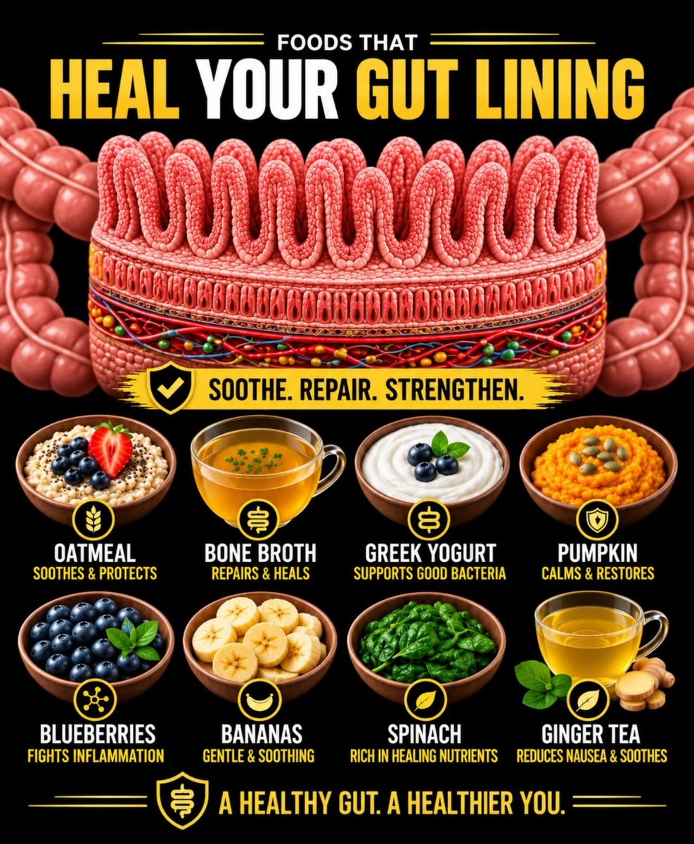 vitalnibbles's tweet photo. ✨ Your gut health starts with what you put on your plate!

A healthy digestive system plays an important role in overall well-being, and a balanced diet can help support your gut in many ways. 🌿💚 Foods like oatmeal, blueberries, bananas, spinach, pumpkin, Greek yogurt, bone broth, and ginger tea can be nutritious additions to a well-rounded eating pattern. 🫐🍌🥣
