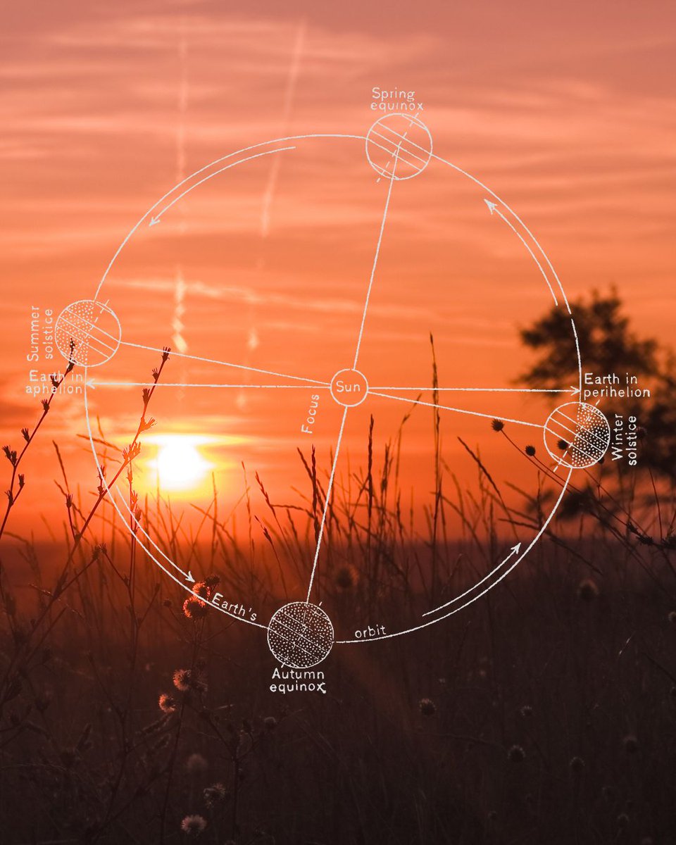 OxfordPhysics's tweet photo. 🍁Astronomical autumn has officially begun in the Northern Hemisphere. At 01:06 BST, the September equinox occurred as the Sun crossed the celestial equator moving south. On this day, the Sun rises directly in the east and sets in the west, giving us equal day and night lengths. https://t.co/wz48MNWhbY