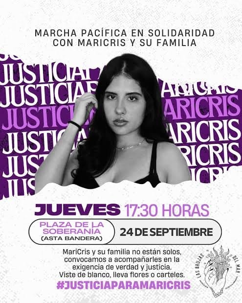BoraMexico's tweet photo. BoraMX nació con el propósito de acompañar y apoyar a nuestra comunidad, creando un espacio seguro, cálido y unido para cada ARMY.

​Hoy nos duele profundamente compartir esta noticia, pero visibilizar estas desgarradoras realidades es necesario para prevenir que más personas pasen por esto y para exigir la justicia que corresponde.

​El pasado 8 de septiembre, Maricris perdió la vida a manos de quien era su pareja. Maricris era una ARMY que, con gran ilusión, logró cumplir su sueño de ver a los chicos en concierto. Hoy su voz fue apagada, pero su memoria y su historia no quedarán en el olvido.

​Sus familiares, amigos y seres queridos han organizado una marcha para exigir justicia. Como comunidad, nos sumamos a su llamado e invitamos a quienes puedan acompañar:

​Detalles de la convocatoria:

•​Fecha: Jueves 24 de septiembre
•​Hora: 5:30 p.m.
•​Lugar de reunión: Plaza La Soberanía, Veracruz

​Esta es una dolorosa realidad que impacta diariamente a México y a toda Latinoamérica. Por ello, reafirmamos nuestro compromiso de poner nuestras plataformas al servicio de la justicia y dar voz a quienes nos han sido arrebatadas. 

En BoraMX siempre encontrarán un espacio dispuesto a escuchar, apoyar y alzar la voz.

​Les pedimos respetuosamente su apoyo para difundir este comunicado y acompañar a la familia de Maricris en su exigencia de justicia.

#JusticiaParaMaricris