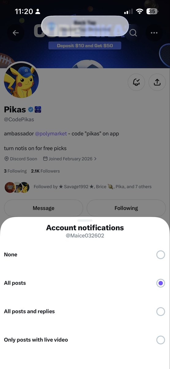 Maice032602's tweet photo. @PikaGambles @CodePikas Done!

@33D_3 @berkanagaa https://t.co/ftz7ABQPJF