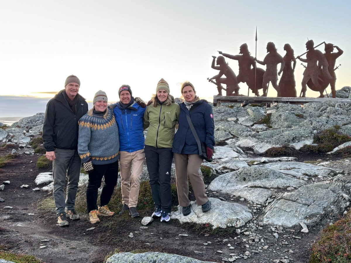 SweAmbCAN's tweet photo. On a Nordic outreach trip to  Newfoundland, paid a visit to the spectacular UNESCO World Heritage site at L’Anse aux Meadows - the only authenticated Viking site in North America where a Norse expedition under the leadership of Leif Eriksson set up an encampment 1000 years ago. https://t.co/sg8e43Z2bQ