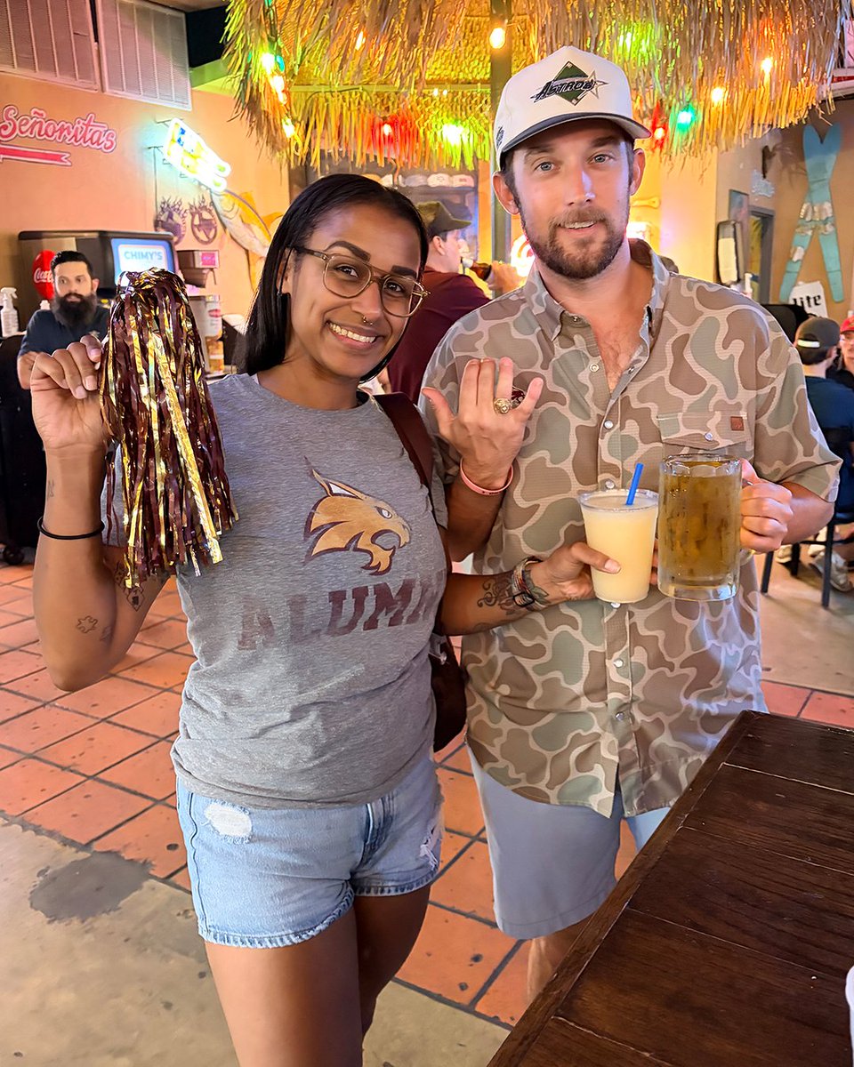 txstatealumni's tweet photo. What a night in Downtown San Marcos! Thank you to everyone who joined us for Cats on the Crawl and brought the Bobcat spirit to The Square ahead of our matchup against UNT. It was great to see Bobcats reconnecting with fellow alumni and celebrating TXST throughout the evening. 🐾 https://t.co/c3bIQJo2jb