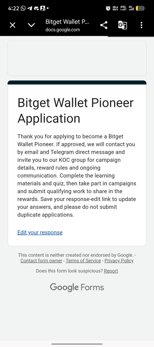 Idris7783's tweet photo. @BitgetWalletAF Done ✅✅ https://t.co/AzuaOl1dSU